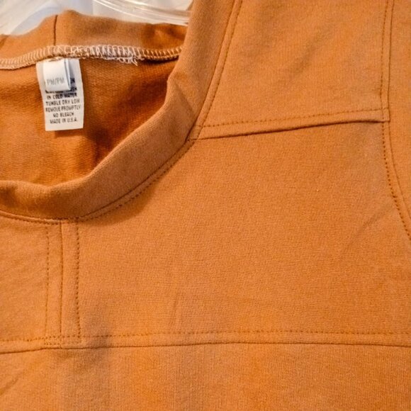 New Rust Orange Crew neck Tank top womens PM Classic fit 100% Cotton t-shirt - Picture 4 of 8